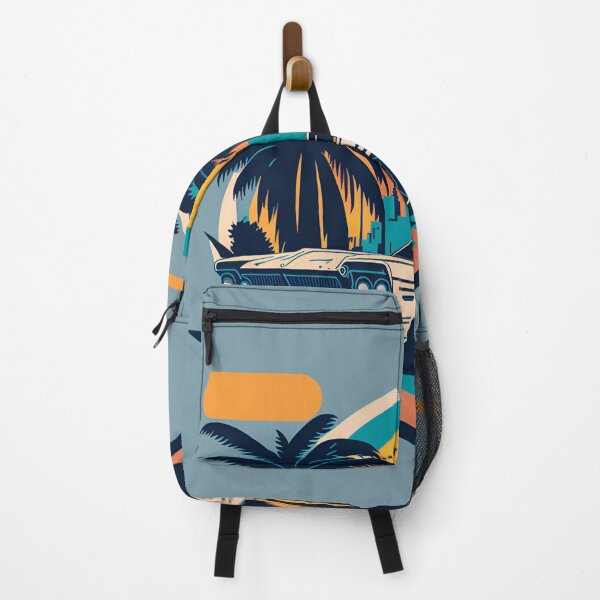 Item preview, Miami Dreamin': Classic Car Street Art in Vector| Vintage Miami: Classic Car Vector Design on the Streets designed and sold by RedArtG09.