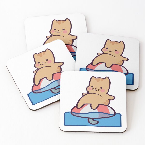 Item preview, Summer Cat Enjoying a Day at the Beach designed and sold by ThumboArtBumbo.