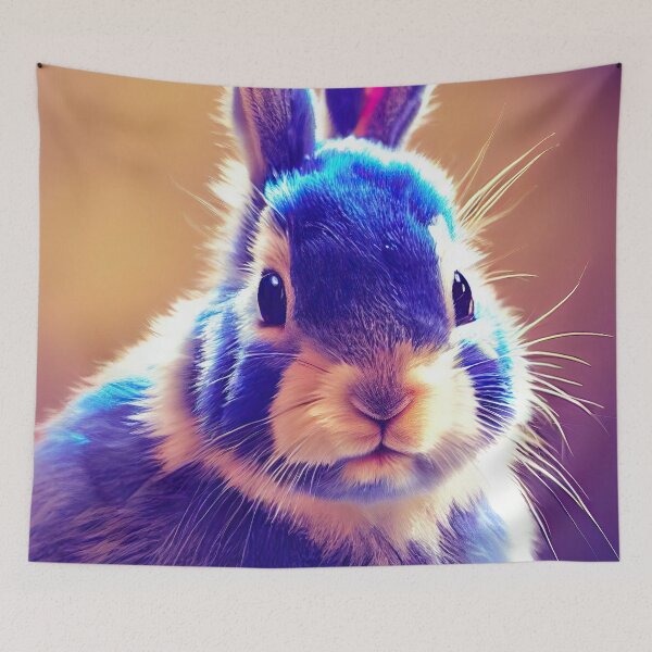 Item preview, Hoppel Blue, the tame cute rabbit designed and sold by Pixelboys.