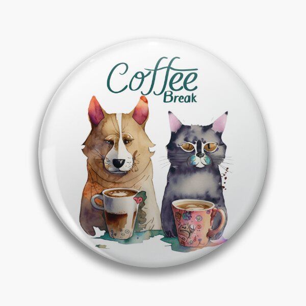 Item preview, A Cat And A Dog Coffee Break  designed and sold by AllPrintsMore.