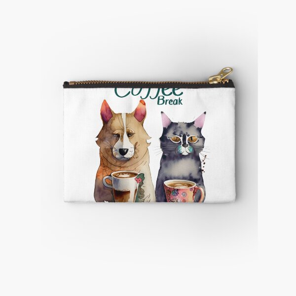 Item preview, A Cat And A Dog Coffee Break  designed and sold by AllPrintsMore.