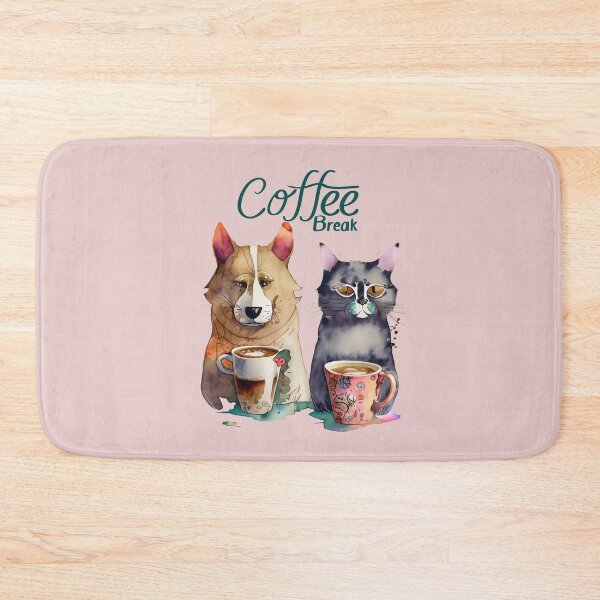 Item preview, A Cat And A Dog Coffee Break  designed and sold by AllPrintsMore.