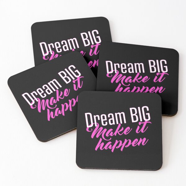 Item preview, Dream big and make your dreams come true in pink English designed and sold by PausePapote.