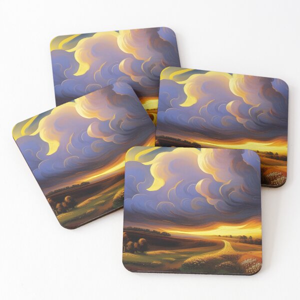 Item preview, Dramatic Clouds, impasto, Ai Generated Art  designed and sold by ACC .