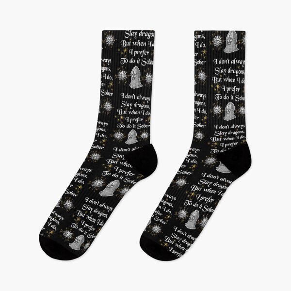 Item preview, 'I don't always slay dragons, but when I do, I prefer to do it Sober' Knight Funny Quote - Medieval Designs Collection designed and sold by Ridiculam Toga.