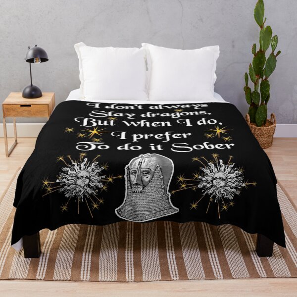 Item preview, 'I don't always slay dragons, but when I do, I prefer to do it Sober' Knight Funny Quote - Medieval Designs Collection designed and sold by Ridiculam Toga.