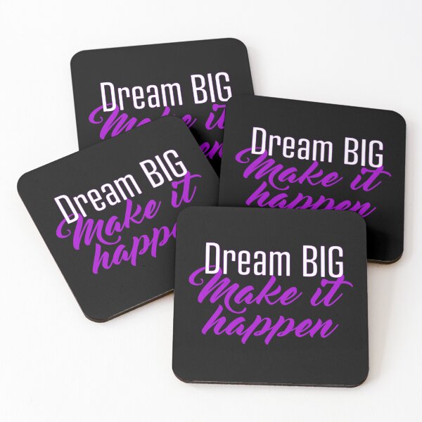 Item preview, Dream big and make your dreams come true in English in purple designed and sold by PausePapote.