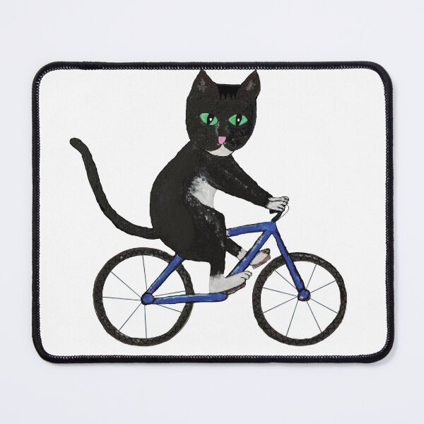 Item preview, Cat on a bike cat lovers bicycle riders designed and sold by MiowandMolly.