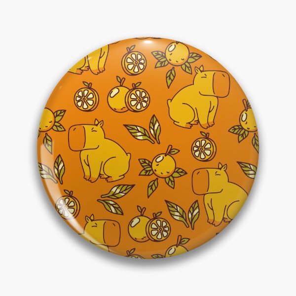 Item preview, Capybara With Oranges Leaves by Tobe Fonseca designed and sold by Tobe Fonseca®.
