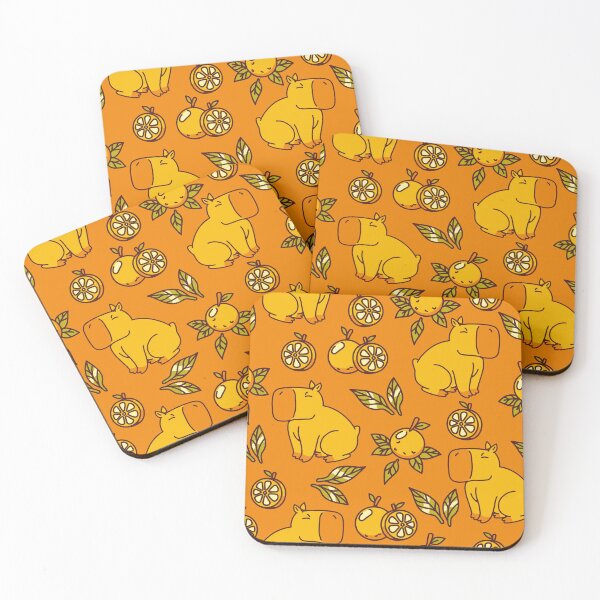 Item preview, Capybara With Oranges Leaves by Tobe Fonseca designed and sold by Tobe Fonseca®.