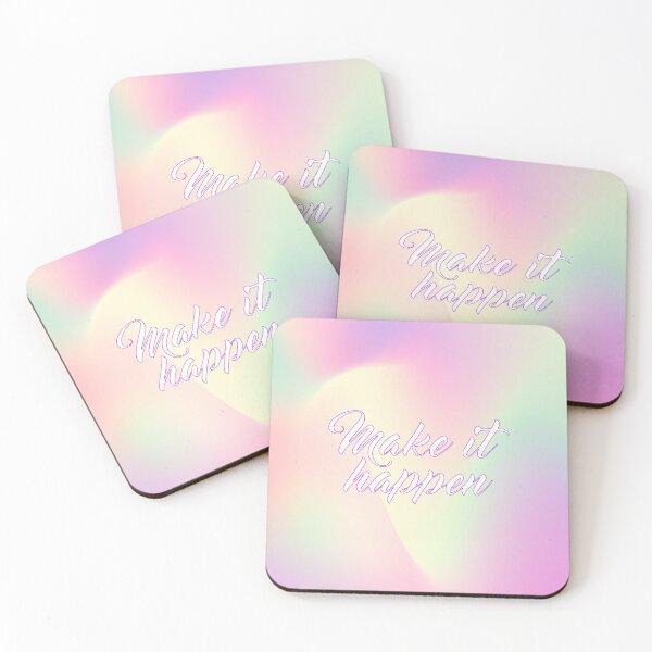 Item preview, Make your dreams come true in white english on pastel gradient designed and sold by PausePapote.