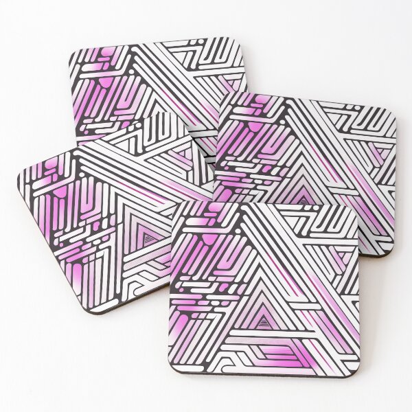 Item preview, Abstract Triangles Purple Hues Contemporary Image designed and sold by Kathryn Creates.