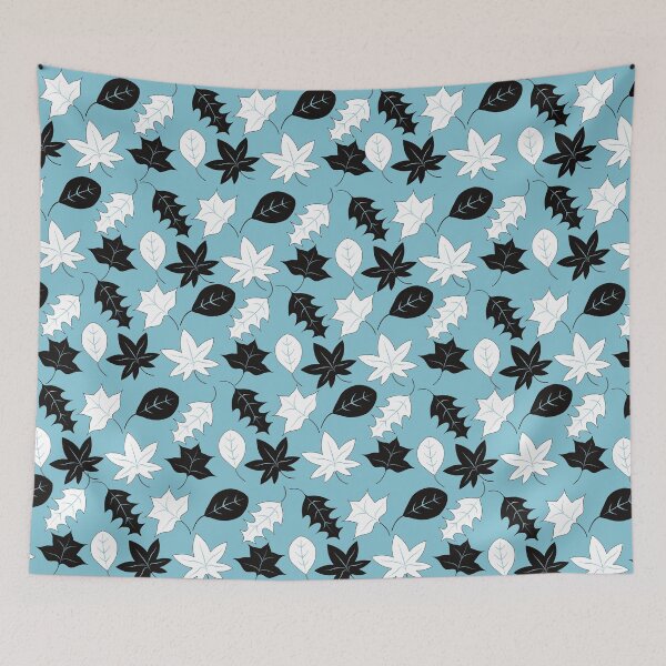 Item preview, Nice leaves pattern with blue background designed and sold by Mahi85.