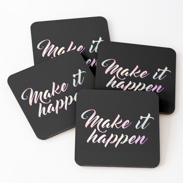 Item preview, Make it happen - make it happen in English in pastel gradient designed and sold by PausePapote.