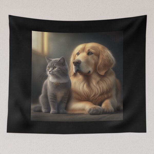 Item preview, Cat and dog - animals lover designed and sold by SameeraDammeyer.