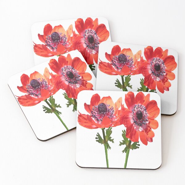 Item preview, Red Anemone Wildflower Vector Art Cut Out designed and sold by taiche.