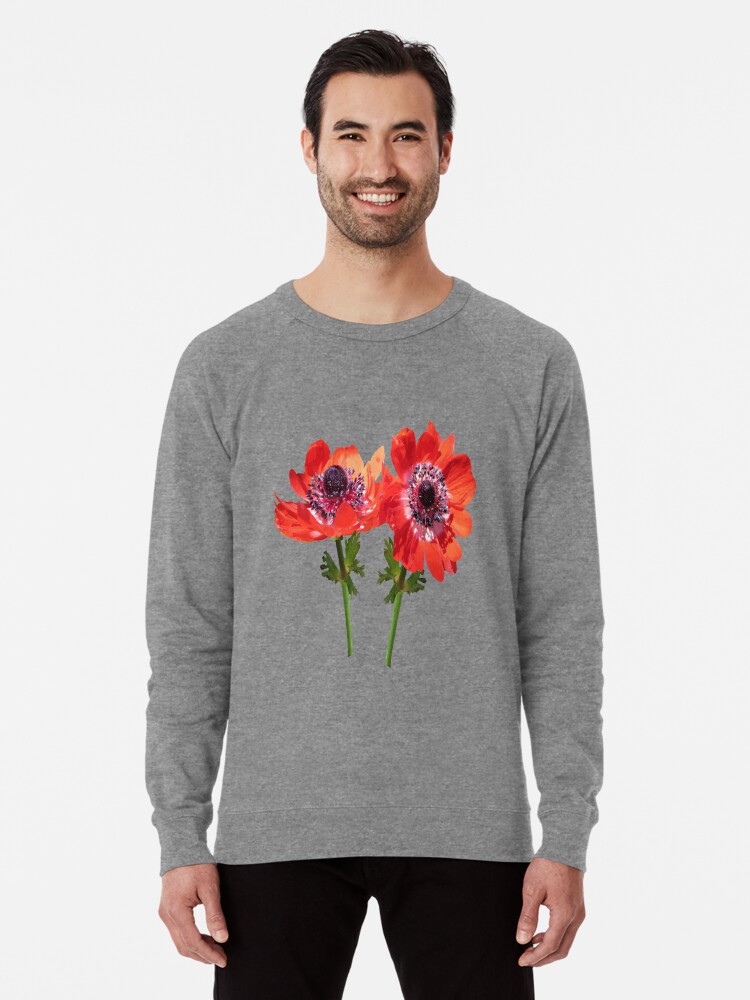 Red Anemone Wildflower Vector Art Cut Out