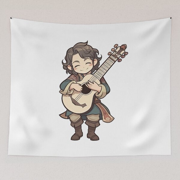 Item preview, Human Male Bard With A Guitar designed and sold by TaurusDigital.