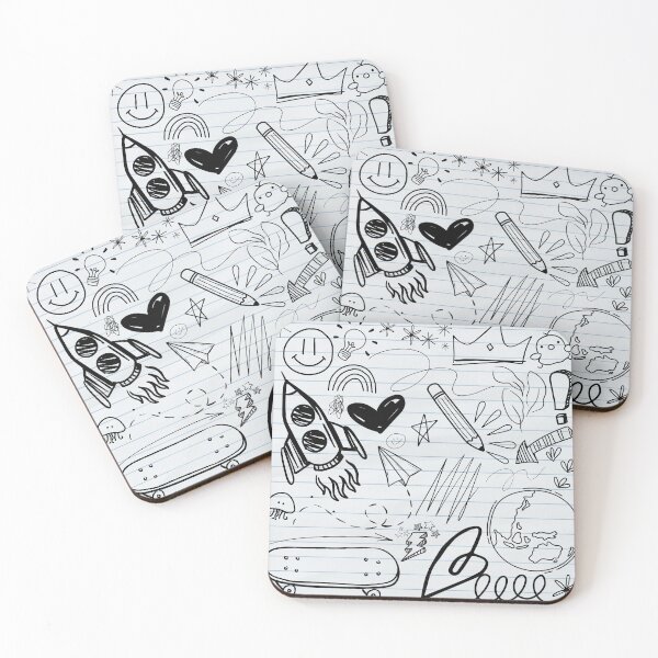 Item preview, Lined Paper Notebook Doodles Scribbles  designed and sold by OldSoulInspired.