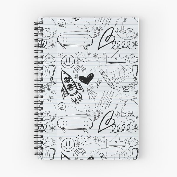 Item preview, Lined Paper Notebook Doodles Scribbles  designed and sold by OldSoulInspired.
