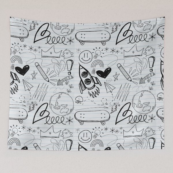 Item preview, Lined Paper Notebook Doodles Scribbles  designed and sold by OldSoulInspired.