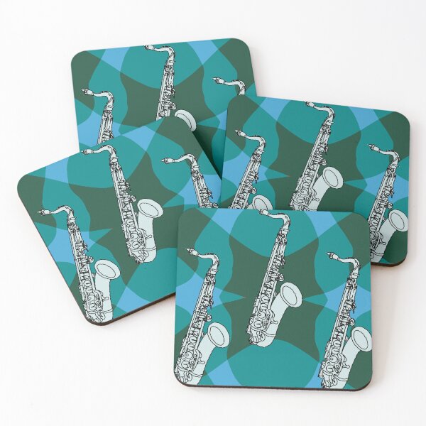 Aperçu de l'œuvre Motif de verts de saxophone fragmentaire créée et vendue par BartholGraphics.