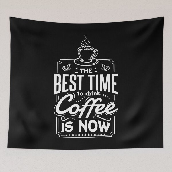 Item preview, The best time to drink coffee is now Retro Vintage Coffee Lover designed and sold by Designer-Girl.