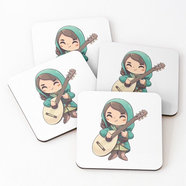Item preview, Human Female Bard With A Lute designed and sold by TaurusDigital.