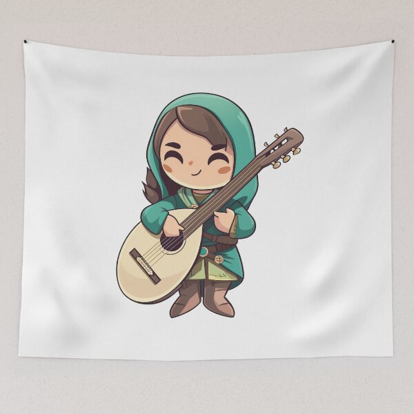 Item preview, Human Female Bard With A Lute designed and sold by TaurusDigital.