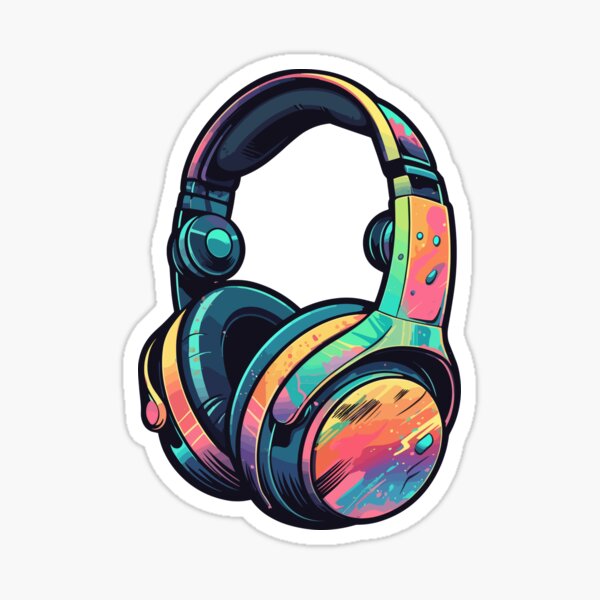 Aesthetic headphones Sticker for Sale by Bossin