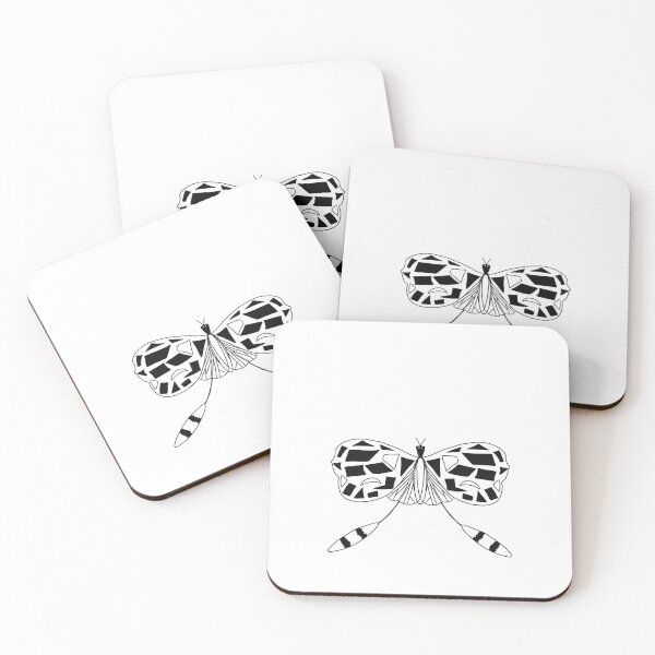 Item preview, Monmon Simple butterfly black and white doodle designed and sold by Daizydrawshop.