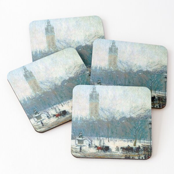 Item preview, Snowstorm Madison Square by Childe Hassam designed and sold by tomorrowsart.