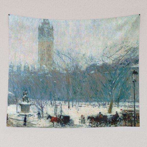 Item preview, Snowstorm Madison Square by Childe Hassam designed and sold by tomorrowsart.