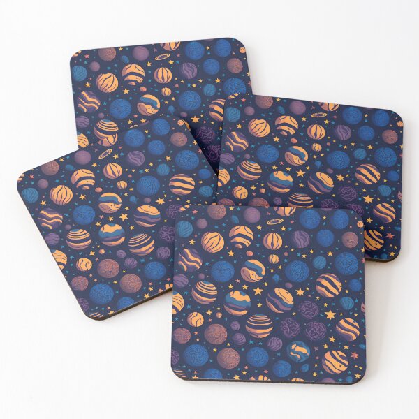 Item preview, Planets and Stars Space Print designed and sold by ArtsyWishesShop.