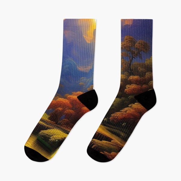 Item preview, Forest Sunset, impasto, Ai Generated Art  designed and sold by ACC .