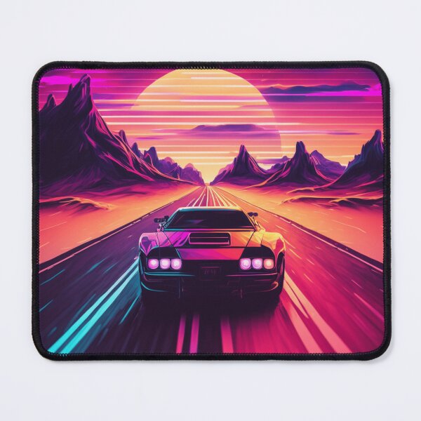 Item preview, 80s Car Driving Away From Synthwave Sun designed and sold by Nightarcade.