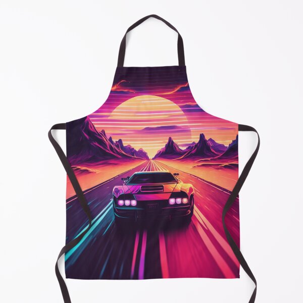 Item preview, 80s Car Driving Away From Synthwave Sun designed and sold by Nightarcade.