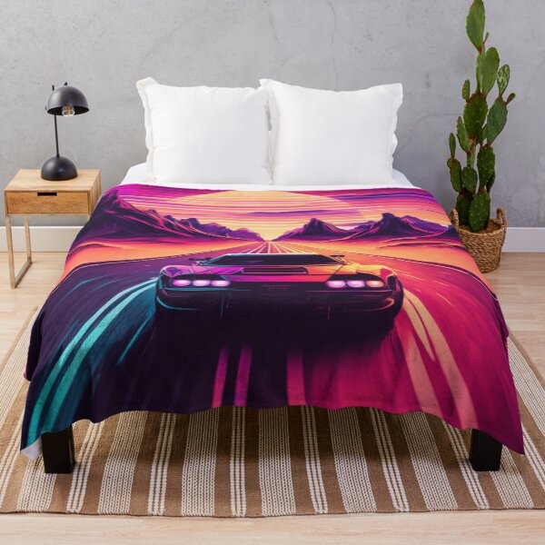 Item preview, 80s Car Driving Away From Synthwave Sun designed and sold by Nightarcade.