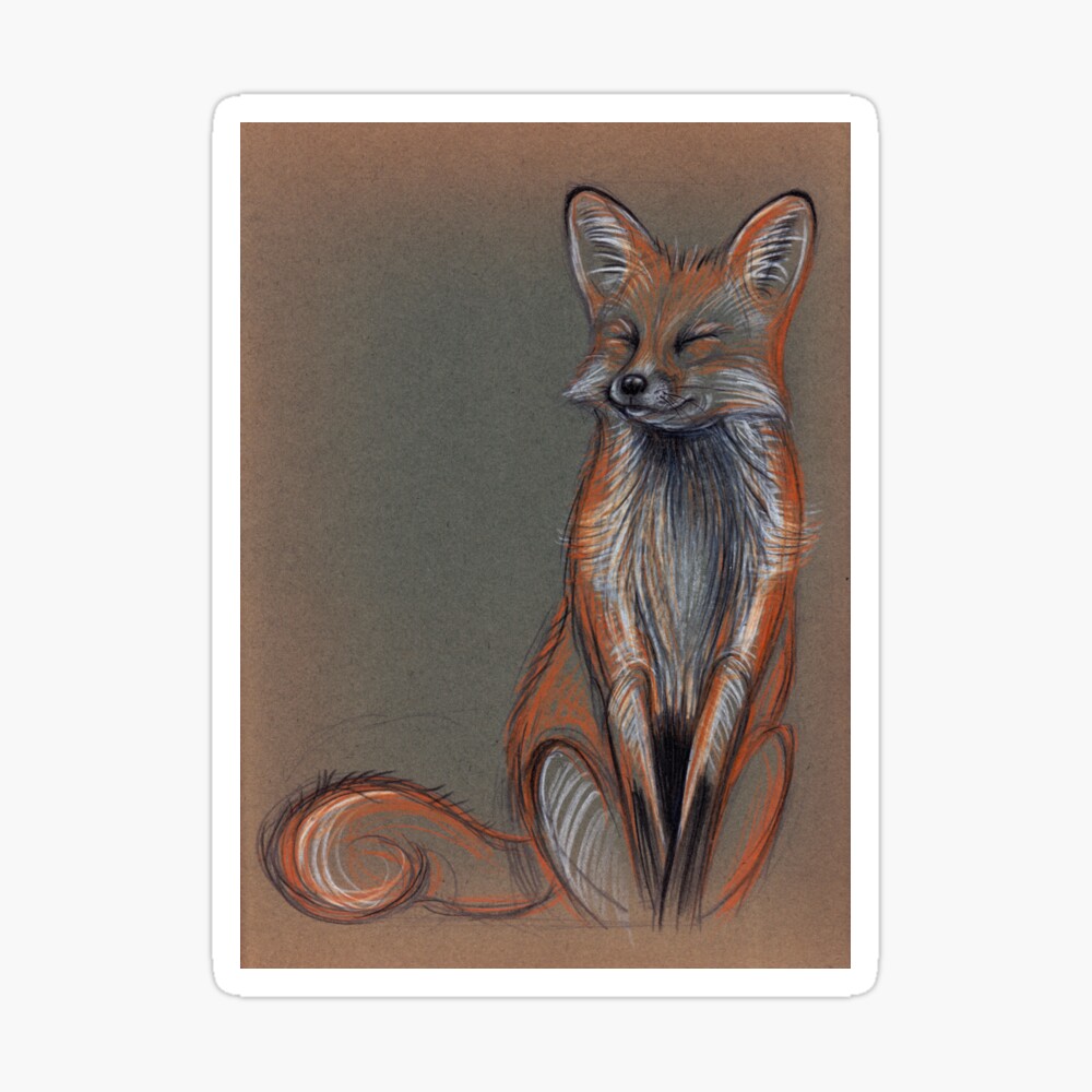 Japanese Fox Sketch Drawing by Brandy Woods - Fine Art America