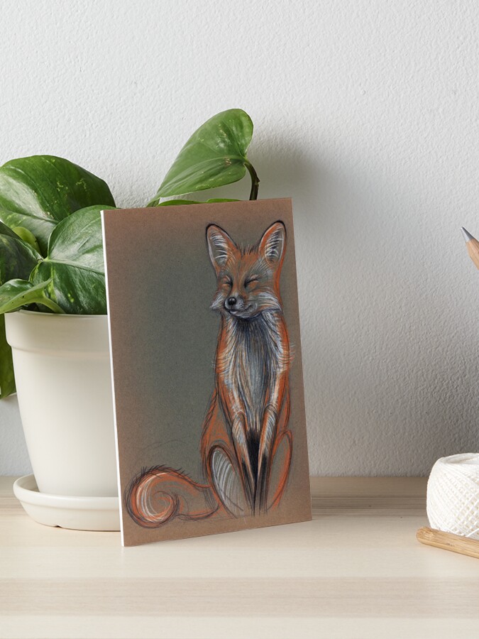 Foxy - Original prisma pencil drawing of a beautiful fox Art