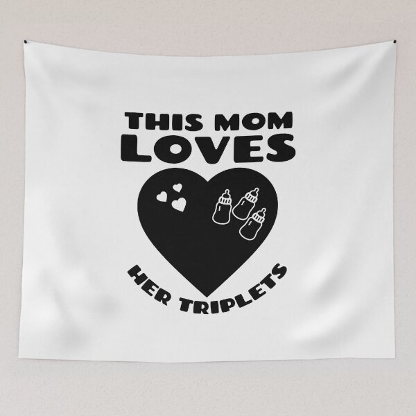Item preview, This Mom Loves Her Triplets designed and sold by PlayfulPrint.