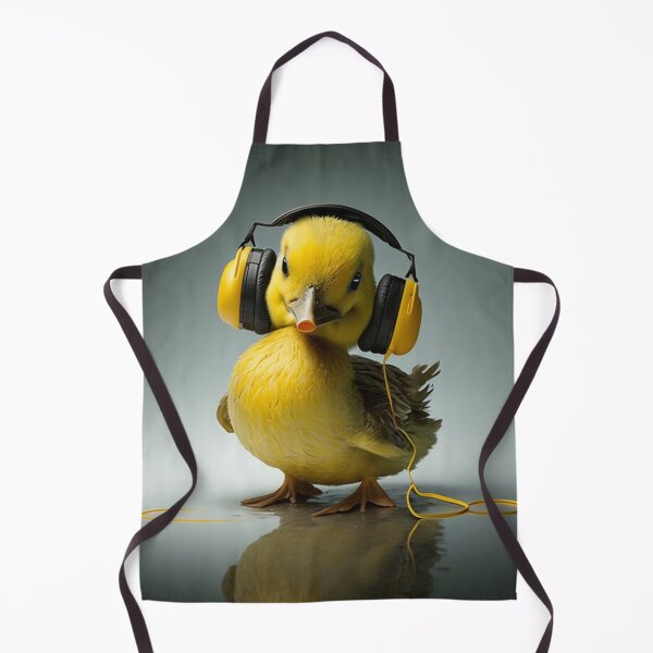 Item preview, yellow duck with headphones, animals listening to music designed and sold by BladiWear.