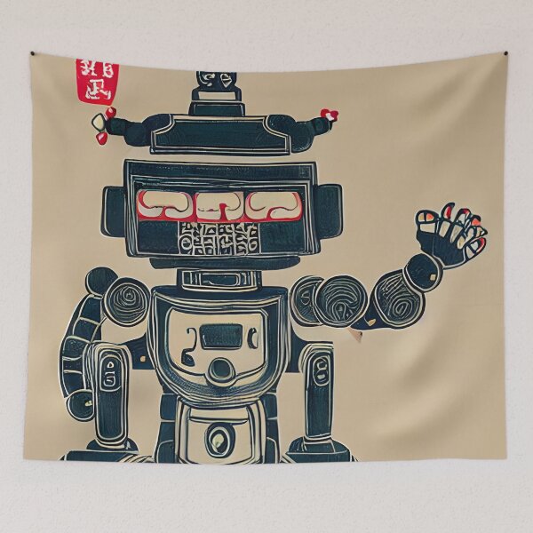 Artikelvorschau, Roboter im Stil berühmter Kunst. entworfen und verkauft von CRAFTER-MEDIA.