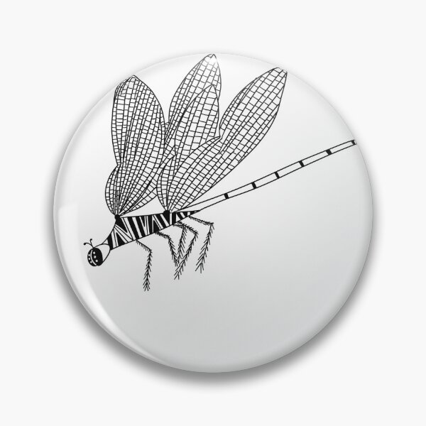 Item preview, Simple double winged dragonfly side view  designed and sold by Daizydrawshop.