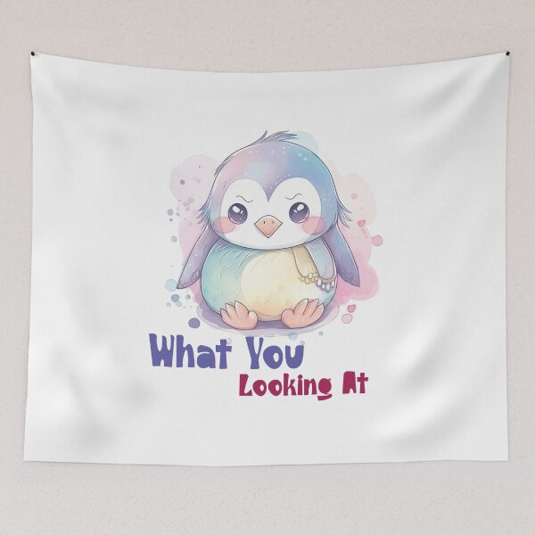Item preview, What Are You Looking At ? Cute Penguin Art for Animal Lovers designed and sold by Dream-Palette.