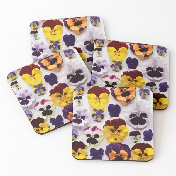 Item preview, Pansy collage designed and sold by RanitasArt.