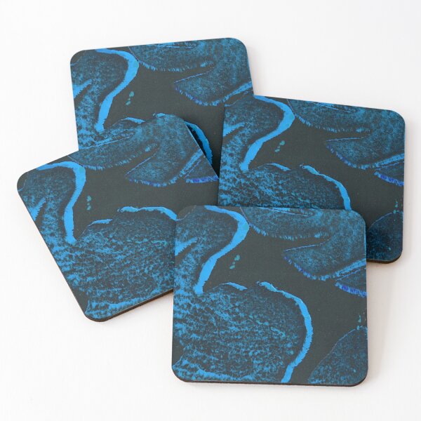 Item preview, Relief floral print blue designed and sold by Quirkypieces.