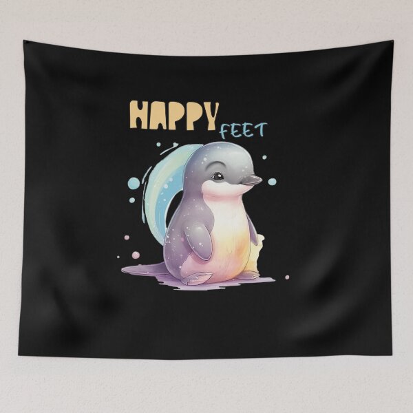 Item preview, Happy Feet Penguin Art: Cute and Playful Penguin designed and sold by Dream-Palette.