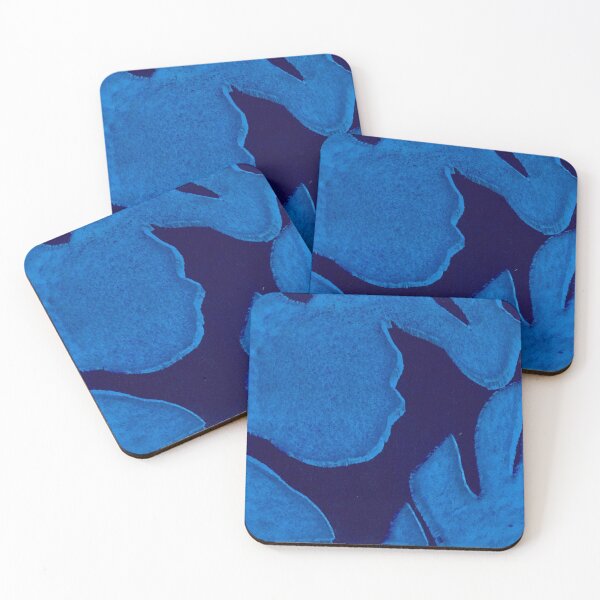 Item preview,  Relief floral print blue designed and sold by Quirkypieces.