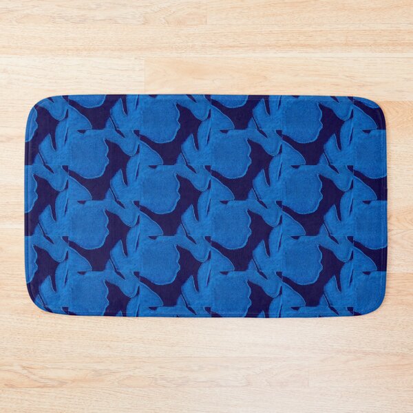 Item preview,  Relief floral print blue designed and sold by Quirkypieces.